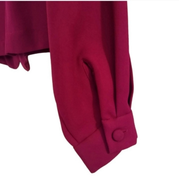 Vtg Notched Collar Blouse - Picture 5 of 5